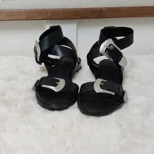 Zara Leather Sandals Size 36
